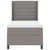 Vidaxl LED Box Spring Postelja z vzmetnico Taupe 100 x 200 cm blago