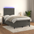 Krevet box spring s madracem LED tamnosivi 120 x 190 cm baršun