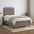 Vidaxl Box spring postelja z vzmetnico LED taupe 120x200 cm blago