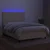 Vidaxl Box spring postelja z vzmetnico LED krem 140x190 cm blago