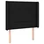 Vidaxl LED posteljno vzglavje črno 103x16x118/128 cm blago