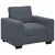3-dijelni set sofa s jastucima, tamno sivi baršun