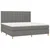 Vidaxl Box spring postelja z vzmetnico temno siva 200x200 cm blago