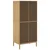 Vidaxl Garderobna omara FLORO vošč. rjava 77x53x171 cm trdna borovina