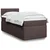 Vidaxl Box spring postelja z vzmetnico temno rjava 80x200 cm blago