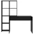 Stol s policom Crni hrast 138,5 x 55 x 143 cm Konstruirano drvo