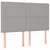 Vidaxl Box spring postelja z vzmetnico LED sv. siva 140x200 cm blago