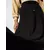 Womens viscose midi skirt black