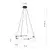 Luster na sajli AZURA 8xE14/10W/230V crna/bela
