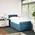 Box spring krevet s madracem plavi 90x200 cm baršunasti