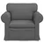 Sofa Tamno siva 95 x 82 x 80 cm tkanina