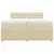 Vidaxl Box spring postelja z vzmetnico krem 200x200 cm blago
