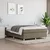 Vidaxl Box spring postelja z vzmetnico taupe 140x200 cm blago
