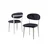 Hanah Home set trpezarijskih stolica Onex 2 kom, antracit bukle tkanina, bele drvene noge