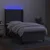 Vidaxl Box spring postelja z vzmetnico LED temno siva 100x200 cm blago