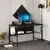 Hanah Home Greta Matte 7041 Black Radni sto 120x74x60??cm, Crni