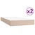 Vidaxl Box spring postelja z vzmetnico kapučino 200x200 cm um. usnje