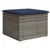 Vrtna stolica s jastukom Siva 55 x 55 x 37 cm poliratan