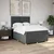Vidaxl Box spring postelja z vzmetnico temno siva 140x200 cm blago