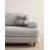 Atelier del Sofa Trosed na razvlačenje Nice, 225x75x100cm, Sivi