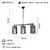 Opviq Luster Karo-73-03, 10x10x5cm, 61-86cm, IP20 Braon-crni