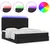 Otomanski krevet s madracem i LED crni 180x200cm od tkanine