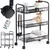 Vilde 568029 - Metalna polica na 3 nivoa (crna ), 44 x 26 x 63 cm