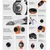 Smart watch DT WATCH ULTRA, Crni (crna silikonska narukvica)