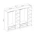 Hanah Home Garderober Kale-5044, 270x210x52 cm, Antracit