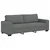 Dvodijelni set sofa s jastucima, tamno siva tkanina