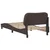 Vidaxl Posteljni okvir brez vzmetnice Hvar temno rjav 90x200 cm blago