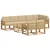 Set vanjskih sofa s jastukom 9 pcs Bijela i bež Poliester