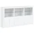 Komoda s LED svjetlima bijela 181,5x37x100 cm