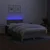 Vidaxl Box spring postelja z vzmetnico LED sv. siva 120x200 cm blago