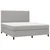 Vidaxl Box spring postelja z vzmetnico LED sv. siva 160x200 cm blago