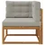 Vanjska kutna sofa Prirodna