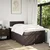 Vidaxl Box spring postelja z vzmetnico temno rjava 120x190 cm blago
