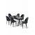 Hanah Home Trpezarijski set, 7 komada, Teget