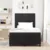 LED Box Spring Krevet s uzglavljem Crna 120 x 190 cm Baršun