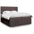 Vidaxl Box spring postelja z vzmetnico temno rjav 200x200 cm blago