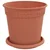 Saksije za biljke 6 pcs Crvena cigla O 17 x 14 cm Plastika