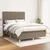Vidaxl Box spring postelja z vzmetnico taupe 140x190 cm blago