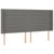 LED uzglavlje tamnosivo 183 x 16 x 118/128 cm od tkanine
