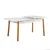 Hanah Home Set Trpezarijski sto, 2 trpezarijske stolice i klupa Santiago White Atlantic, Sivi