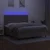 Vidaxl Box spring postelja z vzmetnico LED taupe 160x200 cm blago