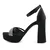 Mona shoes Ženske sandale na štiklu, Crne
