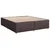 Vidaxl Box spring postelja z vzmetnico temno rjava 180x200 cm blago