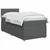 vidaXL Postelja boxspring z vzmetnico Temno siva 90 x 190 cm Blago
