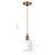 BRILAGI - LED luster na sajli RETRO GLASS 1xE27/60W/230V prečnik 10 cm zlatna/bela