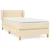 Vidaxl Box spring postelja z vzmetnico krem 80x200 cm blago